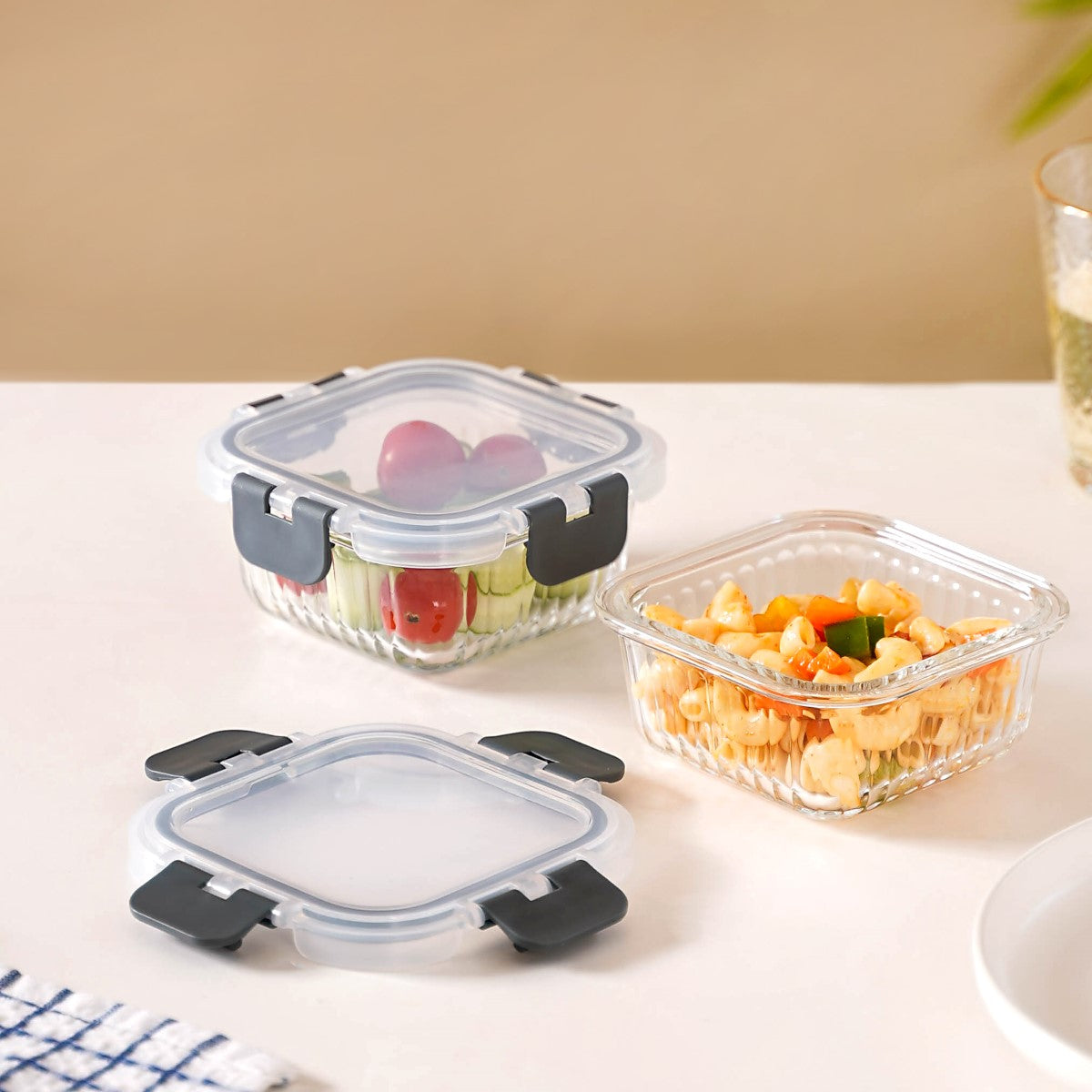 Lunch Box - Buy Airtight Glass Lunch Box Online in India |Nestasia