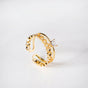 All Hearts Studded Gold Ring