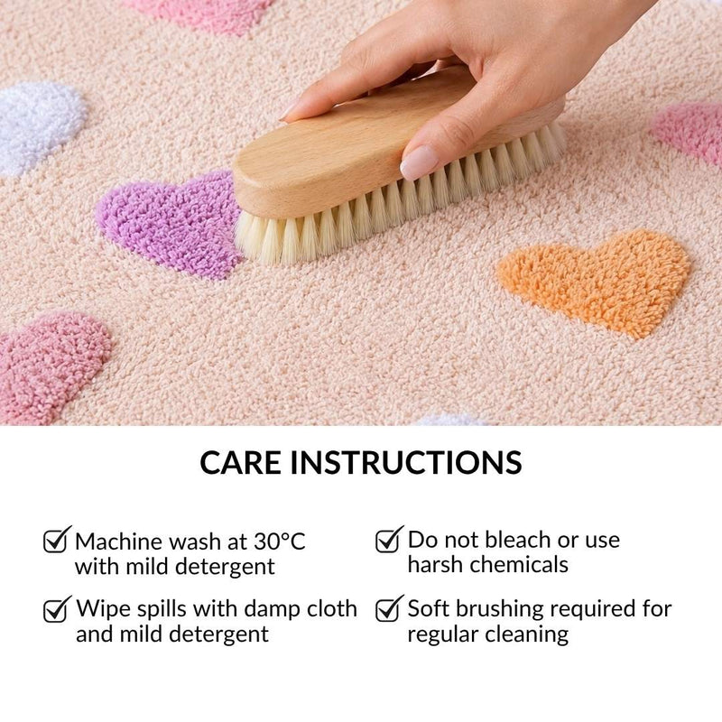 All Hearts Soft Girl Round Rug 100cm