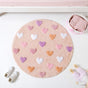 All Hearts Soft Girl Round Rug 100cm
