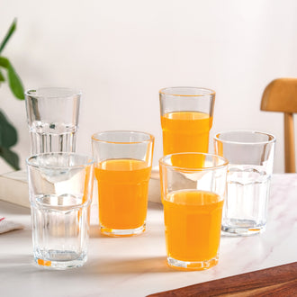 All Purpose Glass Tumblers Set Of 6 310ml