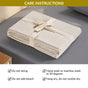 All Season Waffle Sofa Throw Blanket Beige White 220x200cm