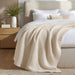 All Season Waffle Sofa Throw Blanket Beige White 220x200cm