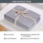 All Season Waffle Sofa Throw Blanket Grey White 220x200cm