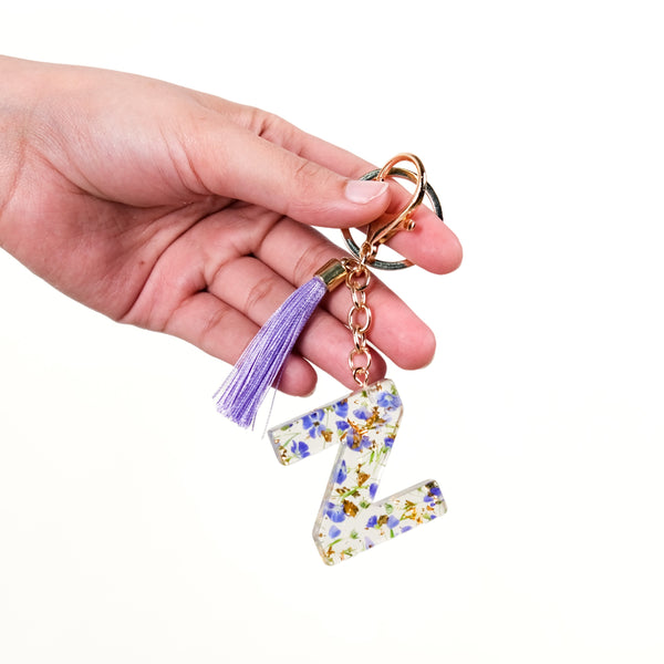 Hana Z Resin Keychain With Gold Flecks