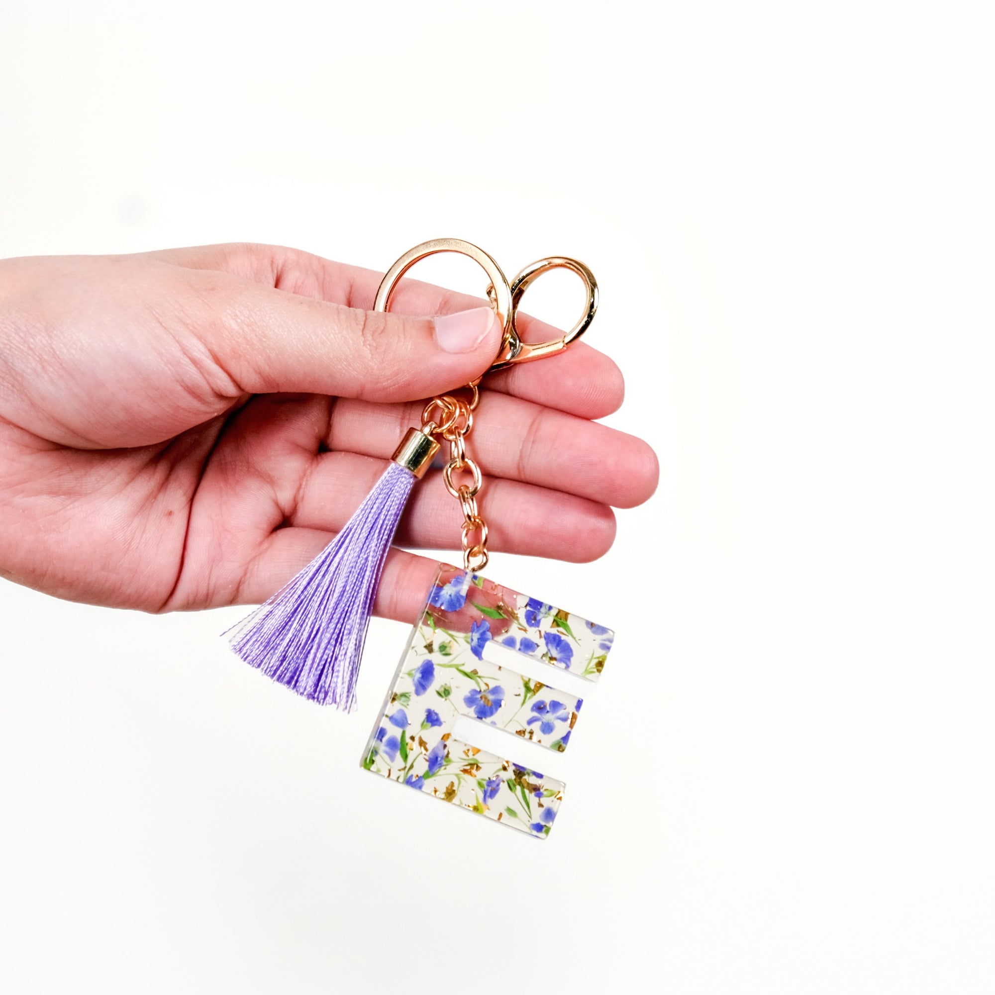 Eternal Bloom E Keychain With Tassel Online - Premium Keychain | Nestasia