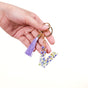 Violet Whimsy Pressed Flower V Keychain