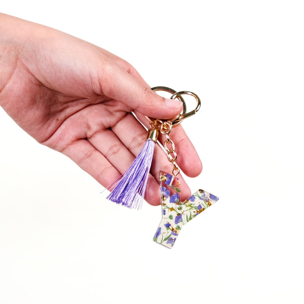 Infinite Charm Y Pressed Flower Keychain