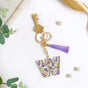 Wonderous Wildflower W Alphabet Keyring