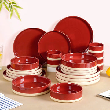 Amber Clay 22 Piece Dinnerset For 6