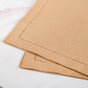 Midori Premium Cotton Hemstitched Dinner Napkins Set Of 6 In Brown