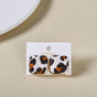 Bold Animal Print Square Metal Studs