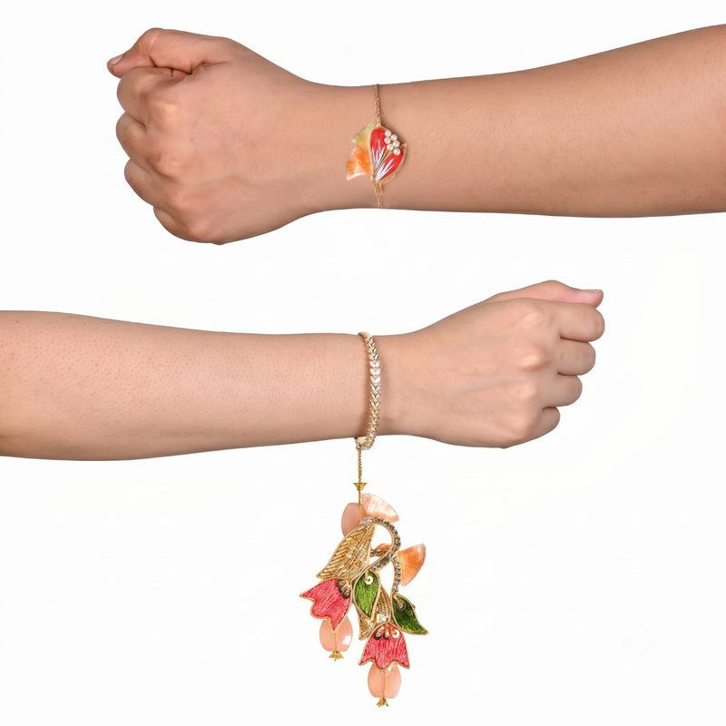 Bellflower Rakhi And Lumba Gift Set