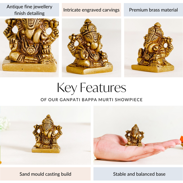 Ganpati Bappa Murti Showpiece 4cm