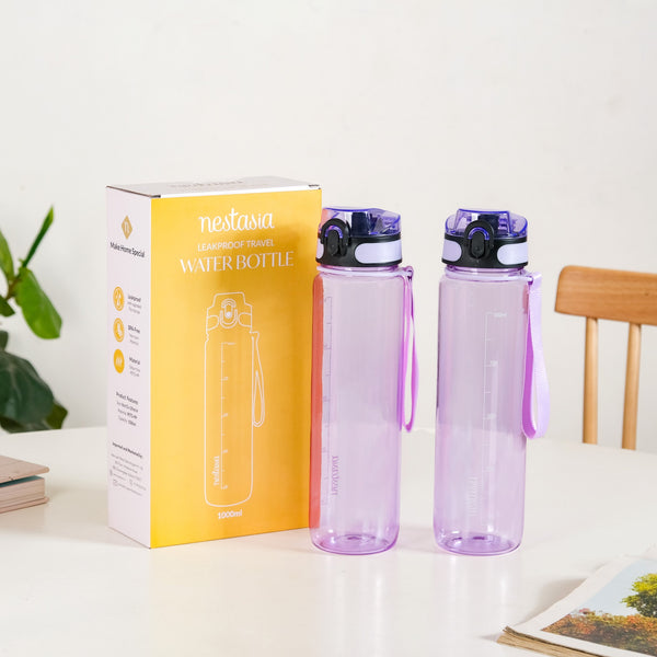 Aqualite Travel Water Bottles Set Of 2 Lavender Blush 1150ml