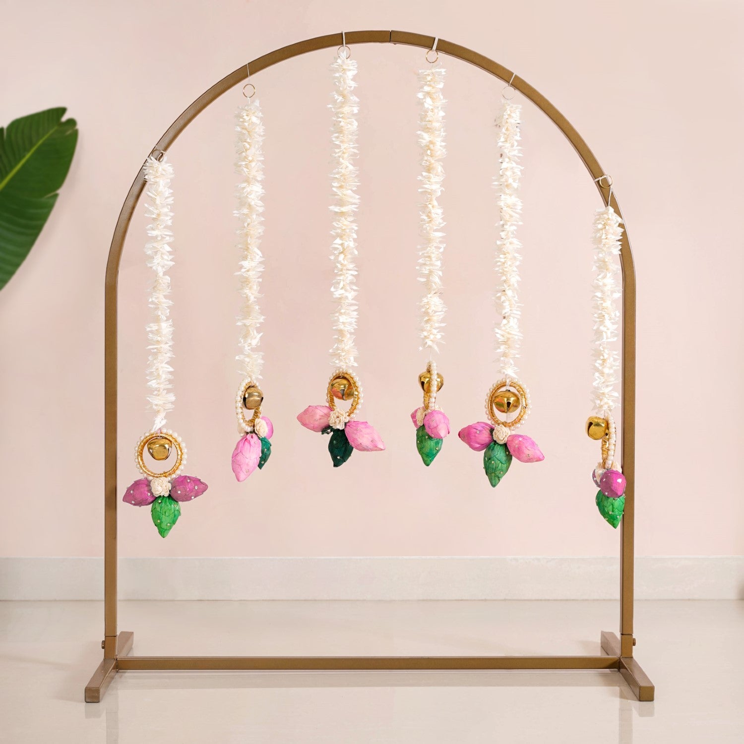 Arch Backdrop Metal Frame With Decor Hangings Online - Premium Devotion ...