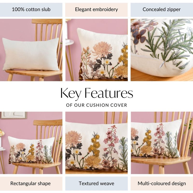 Artisan Stitch Cotton Slub Cushion Cover