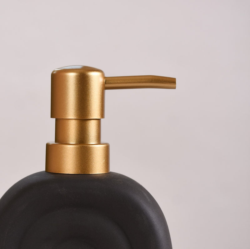 Chic Matte Finish Ceramic Bath Of 2 Set Black