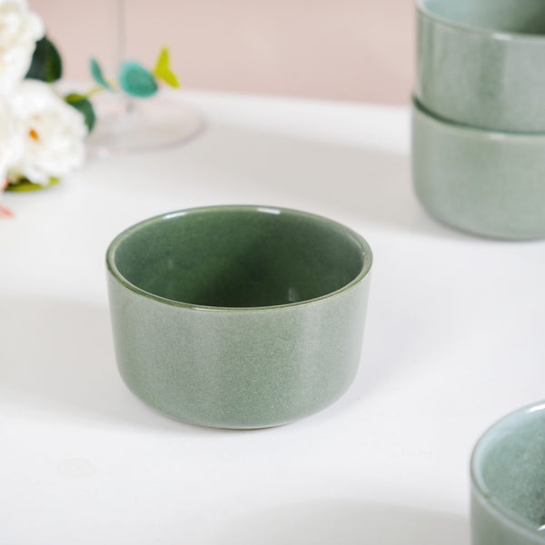 Sera Set Of 6 Round Ceramic Small Bowl Sage Green 200ml