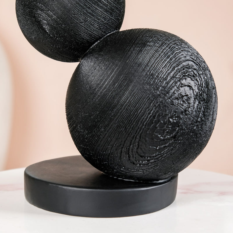 Molecular Geometric Sculpture Black And Gold