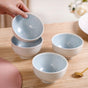 Ascentia Art Deco Printed Snack Bowl Set Of 4 Blue 325ml