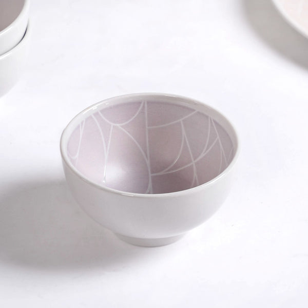 Monvia Modern Art Deco Light Mauve Small Bowl Set Of 4 325ml