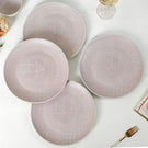Monvia Modern Art Deco Light Mauve Dinner Plate Set Of 4 10 Inch