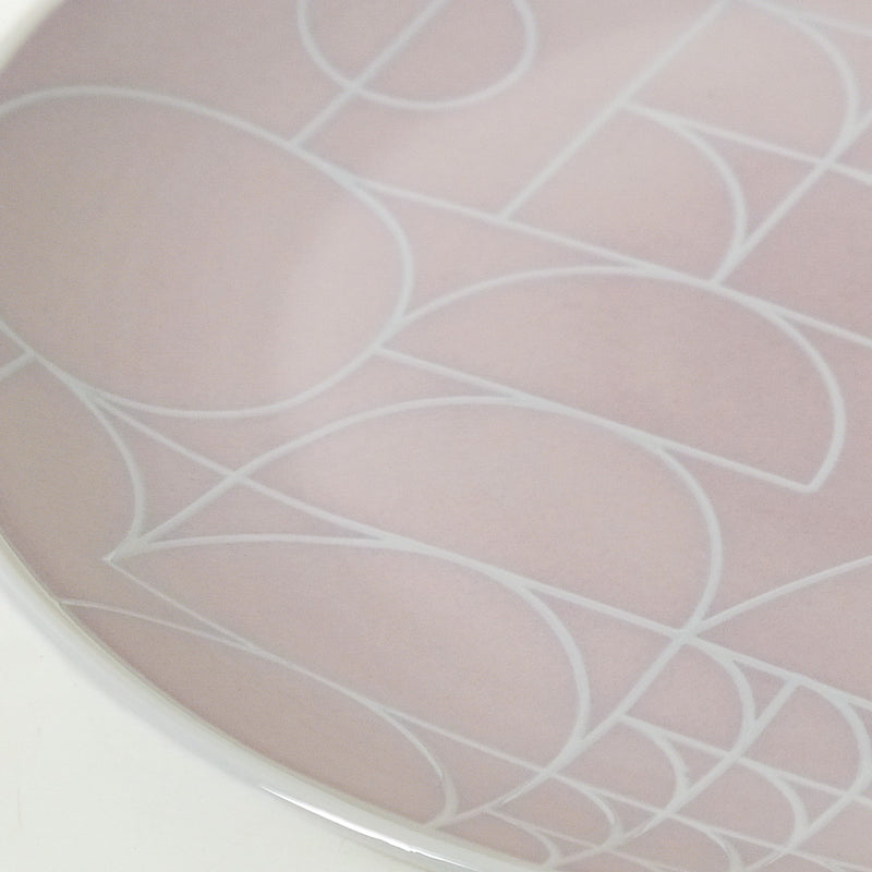 Ascentia Modern Art Deco Light Mauve Dinner Plate Set Of 4 10 Inch