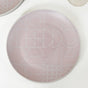 Ascentia Modern Art Deco Light Mauve Dinner Plate Set Of 4 10 Inch