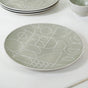 Ascentia Geometric Pattern Dinner Plate Set Of 4 Mint 10 Inch