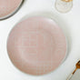 Ascentia Pastel Pink Art Deco Style Dinner Plate Set Of 4 10 Inch