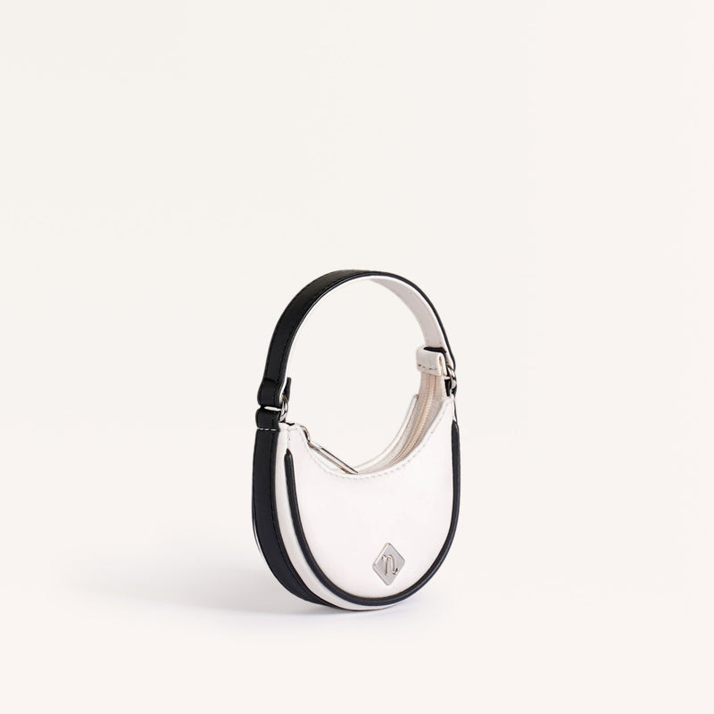 Mini Half Moon Bag White