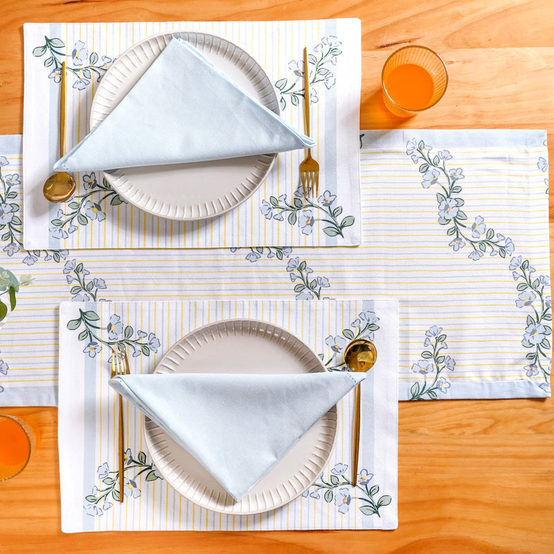 Azzurro Classic Table Place Mat, Runner and Napkin Set