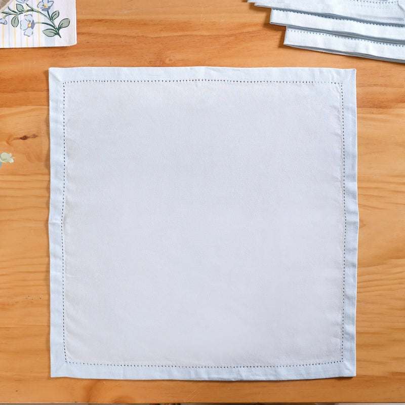 Azzurro Premium Cotton Table Napkin Set Of 6