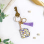 Blooming Beauty Pressed Flower B Keyring