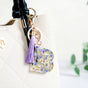 Blooming Beauty Pressed Flower B Keyring