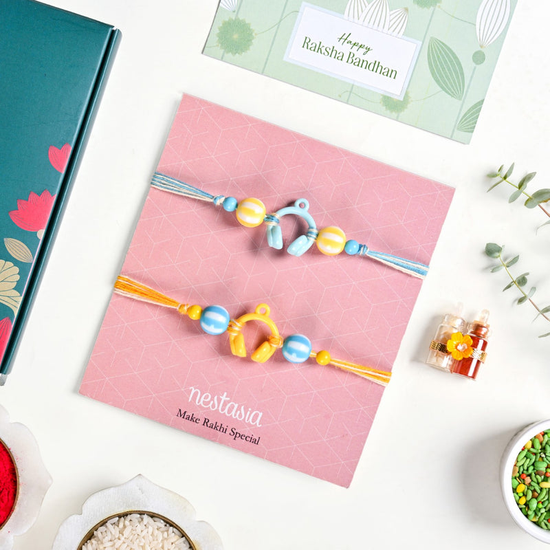 Funky Beats Rakhi Gift Set