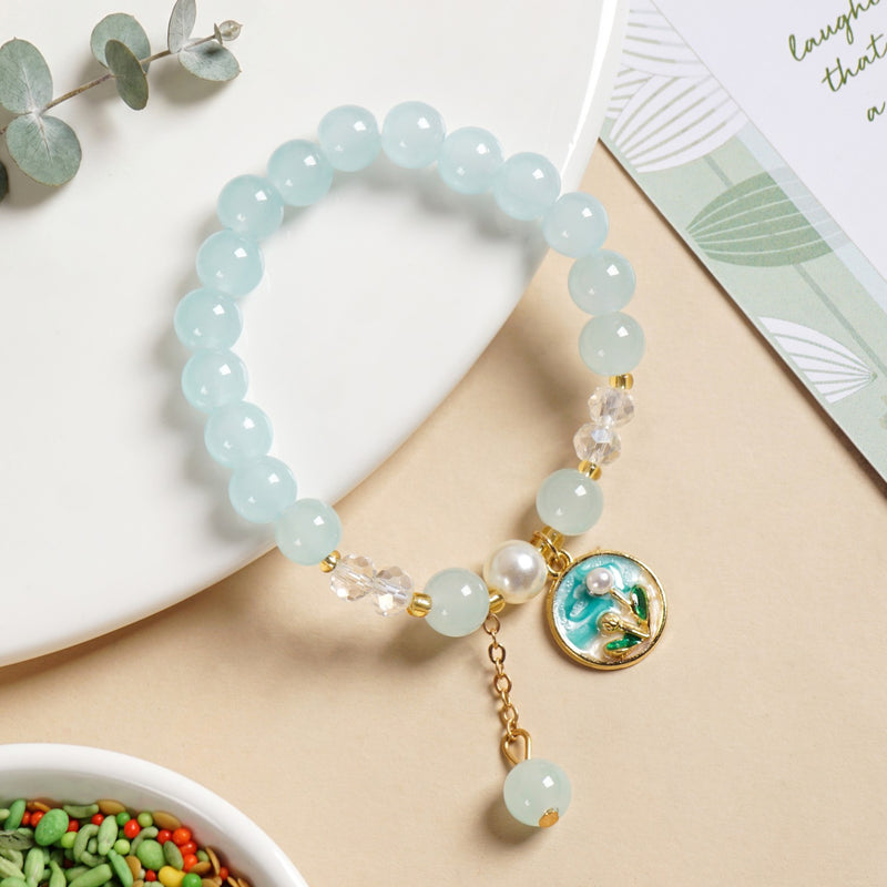 Baby Blue Bracelet Rakhi Gift Set
