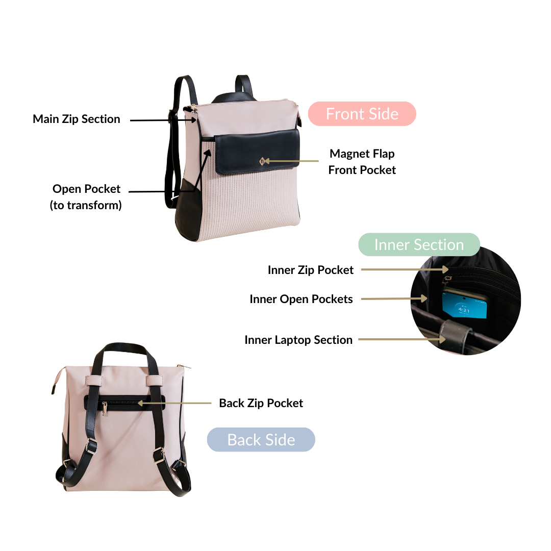 Multipurpose 2-Way Backpack And Handbag Online - Premium Tote Bag ...