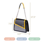 Houndstooth Diagonal Flap Handbag For Women