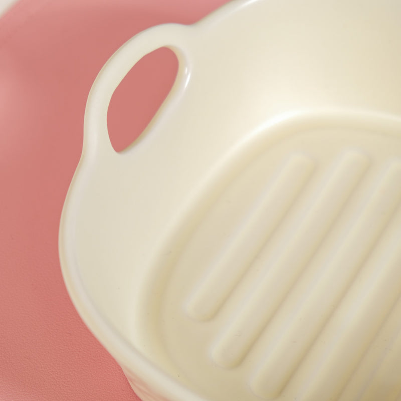 Ceramic Serving Bowl With Double Handle White 800 ml - Serving bowl, baking bowl, ceramic baking bowl, ceramic serving bowl