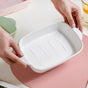 Rectangular Ceramic Baking Dish With Handle White 650 ml