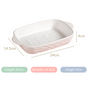 Rectangular Ceramic Baking Dish With Handle White 650 ml