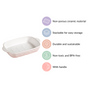 Rectangular Ceramic Baking Dish With Handle White 650 ml