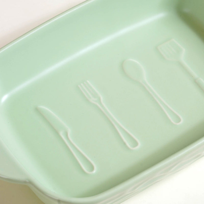 Premium Ceramic Baking Dish Green 650 ml