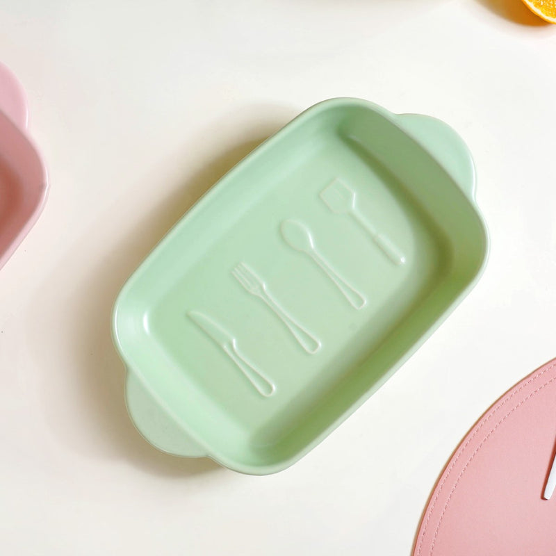 Premium Ceramic Baking Dish Green 650 ml