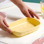 Ceramic Baking Dish With Handle Yellow 650 ml
