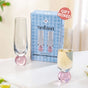 Ball Base Champagne Glass Set Of 2 280ml Pink