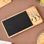 Bamboo Platter Set With Slate Cheeseboard And Cheese Cutlery