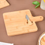 Bamboo Wood Cheese Platter With Parmesan Knife